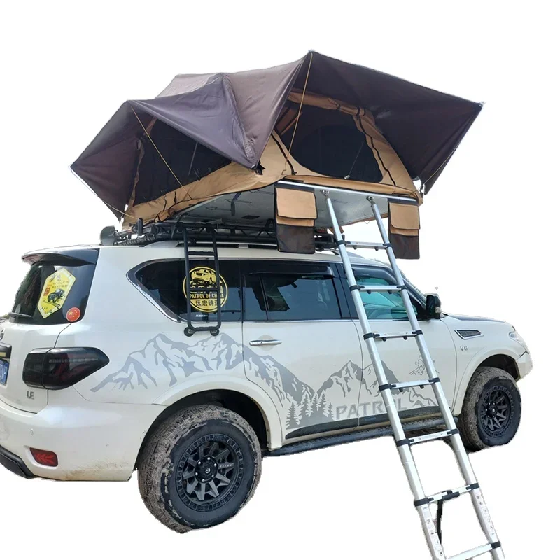 

POPUP manufacturer Wholesale Hiking Outdoor Aluminum 2-3 Person off-road Car Rooftop Tent Triangle Hard Shell Car Roof Top Tent