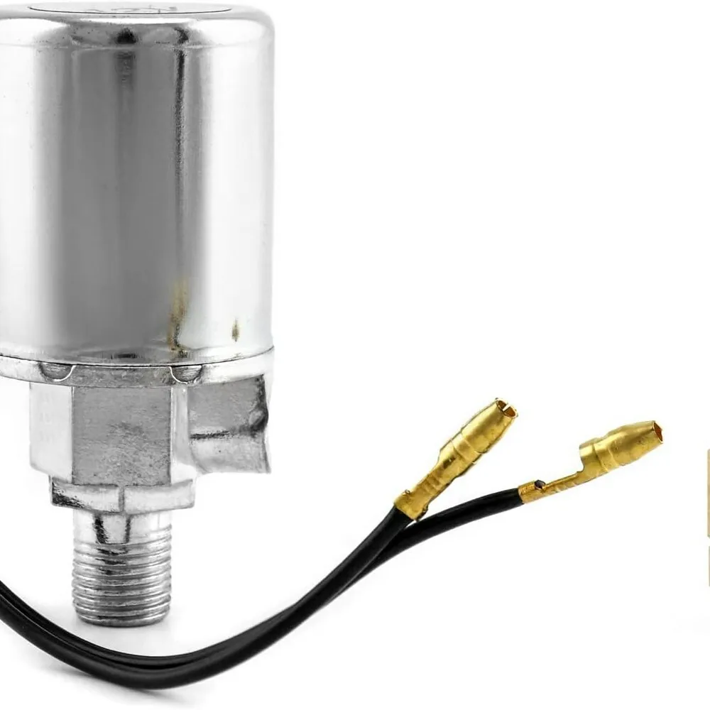 2-حزمة صمام الملف اللولبي عالي التحمل 12 فولت، 200 رطل لكل بوصة مربعة صمام الجهد العالي، جسم مطلي بالكروم وخيط ذكر NPT، مناسب لـ 1/4 بوصة OD