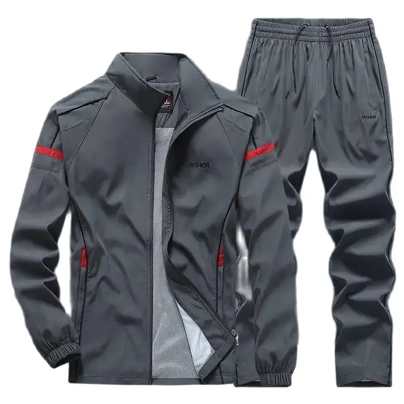 Men\'s Sportswear Suit Male Sports Sets Spring Autumn Jogging Clothing 2 Pieces Set Jacket + Pants Men Tracksuit