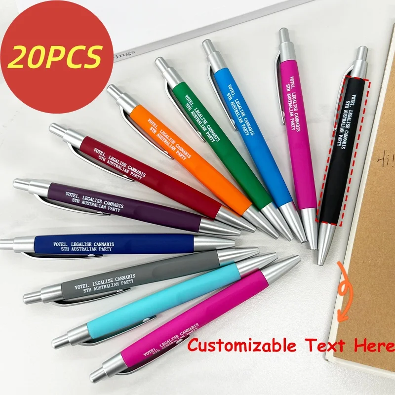 

20 шт. настраиваемые шариковые ручки с УФ-печатью, рекламные красочные оптовые продажи для рекламы, школьные принадлежности для конференций в отеле