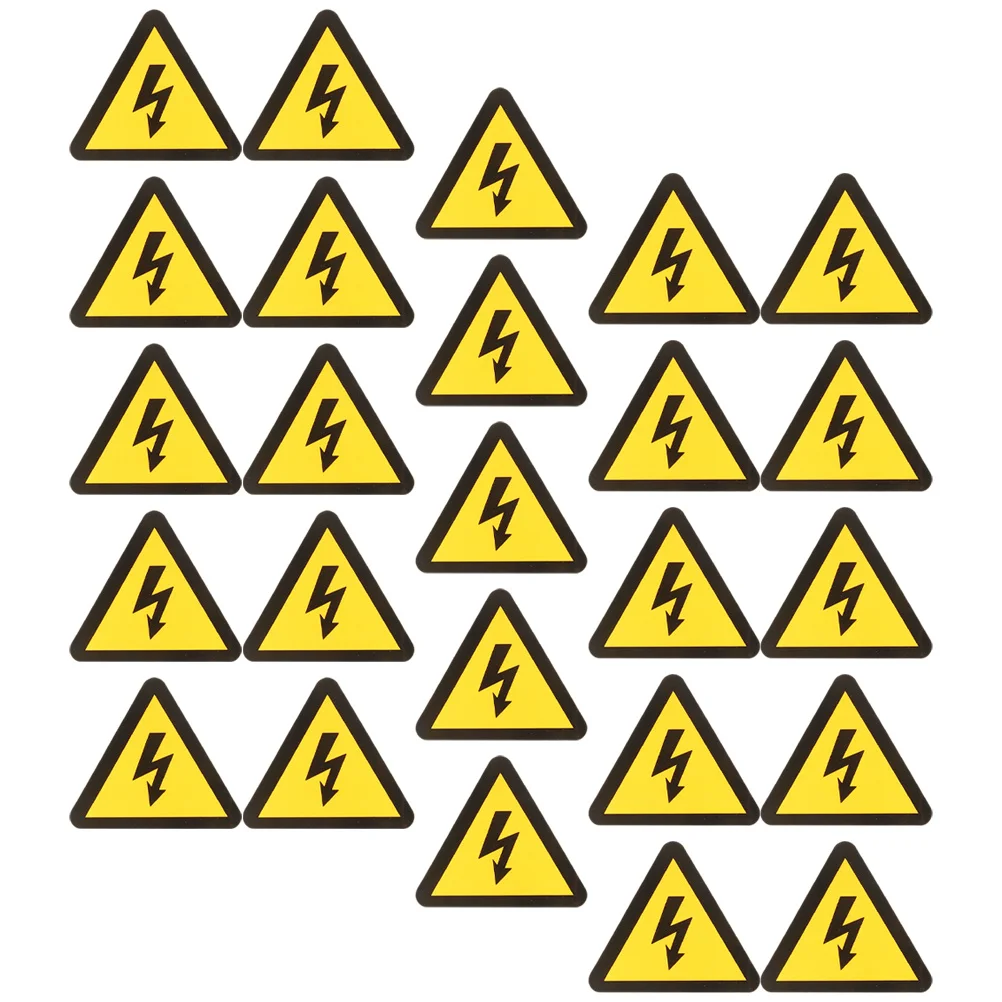25 قطعة من ملصقات التحذير للصدمات الكهربائية، شارات السلامة لصندوق اللوحة الكهربائية، ملصق علامة الجهد العالي، سطح أملس مقاوم للماء