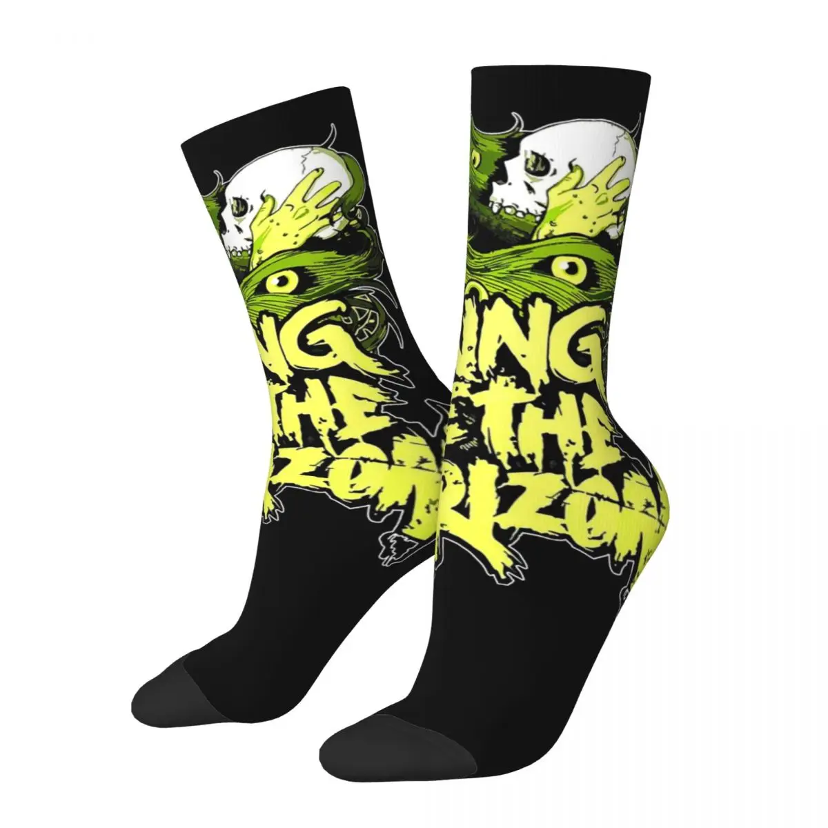 Crazy Design Men's Women's Rock Horizons BMTH Music Band Socks metal Accessories Soccer Socks Cotton Best Gift Idea