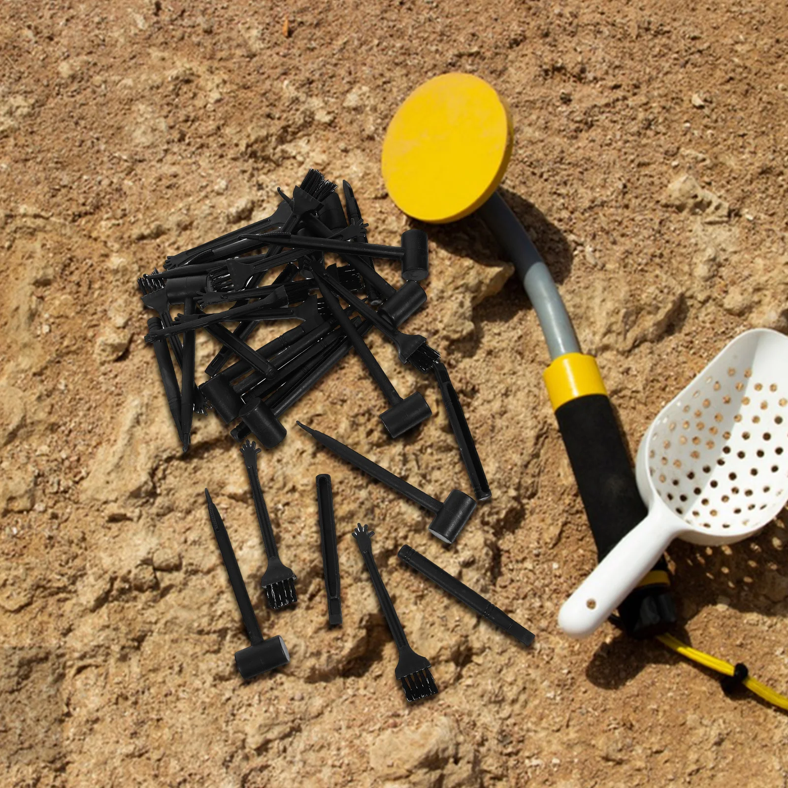 

10Sets Archaeology Excavation Tools Pretend Digging Set with Hammer Chisel Brush Interactive Educational Game for Kids