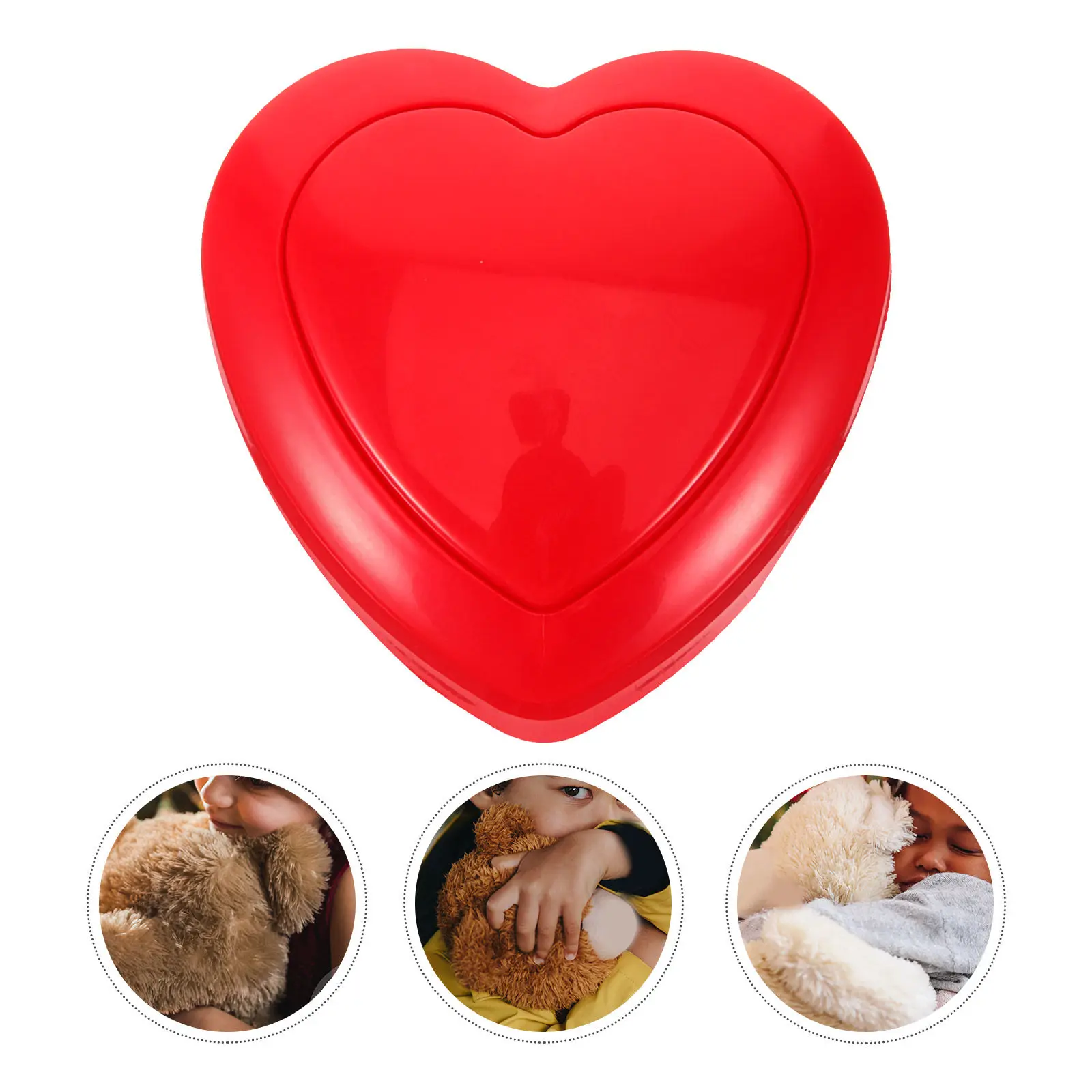 

Heartbeat Simulator Heart Shape Soft Comfort Material Vibrating Sound Box for Kids Sleeping and Stuffed Animal Inserts
