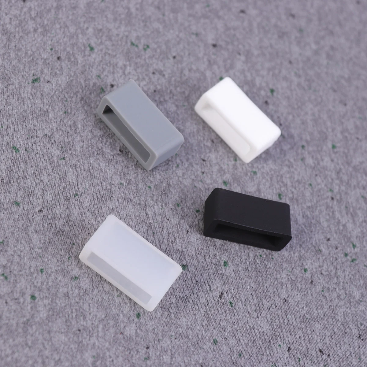 

4 Pcs Silicone Watch Bezel Strap Glue Gasket Watchstrap Looping Ring Buckle Band