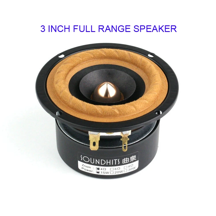 Altoparlante 2 pz/3 inc full range woofer altoparlante hi-fi tweeter bass midrange proiettile in alluminio testa del bacino trasduttore corno 4 ~ 8 Ohm 20W