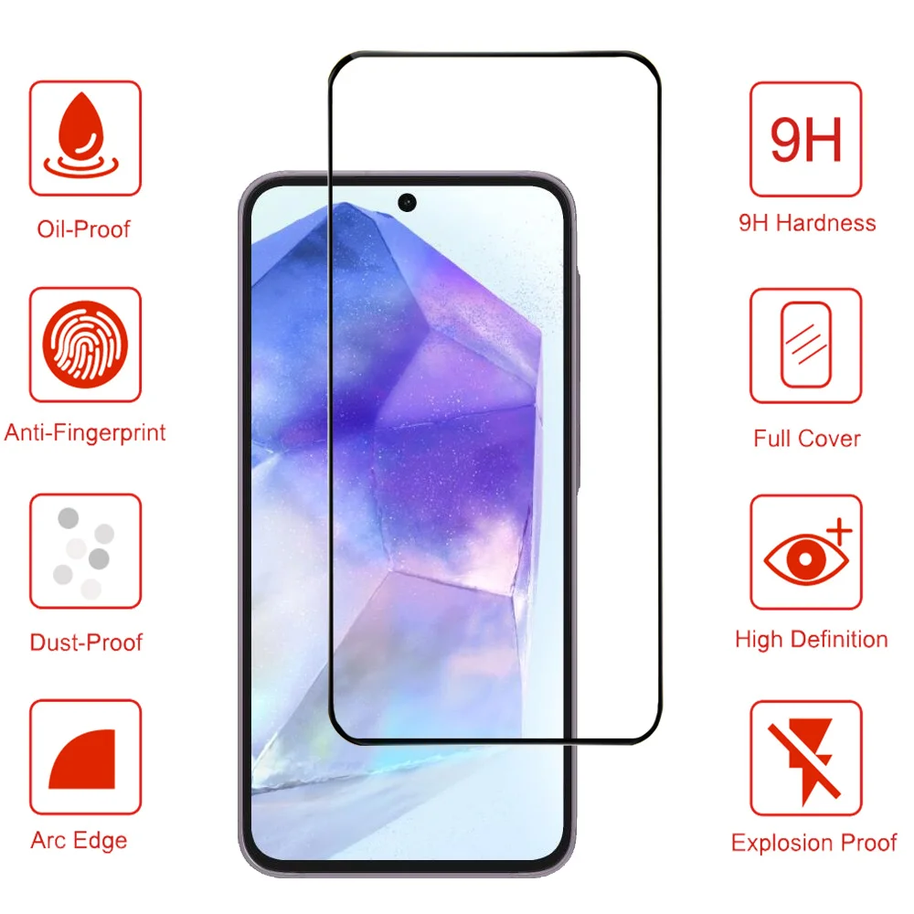 Cristal templado Para Samsung Samsung A55 A35 A25 A15 Película Samsung S24 Ultra Protector Pantalla Samsung Galaxy A54 A34 A24 A14 Película Frontal