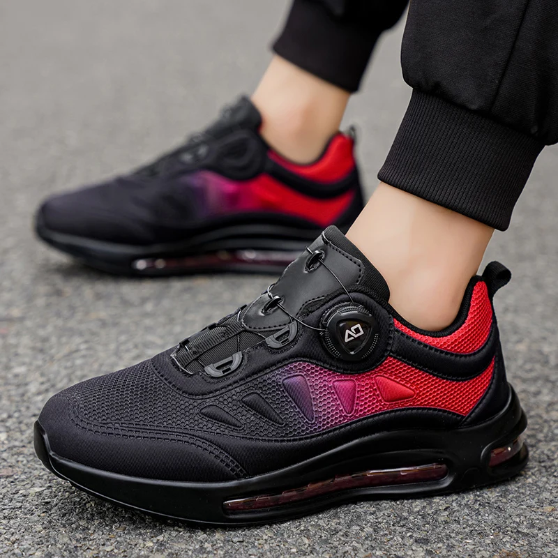 

2025 Men's Cushioned Shock-Absorbing Running Shoes Youth Anti-Slip Wear-Resistant Travel Sports Autumn Snap-On Shoes
