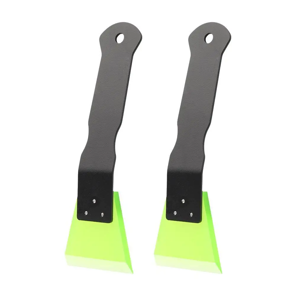 1/2pcs Soft Rubber Scraper Metal Handle Squeegee For Wrapping Car Quick Clean Snow Removal Shovel Tools