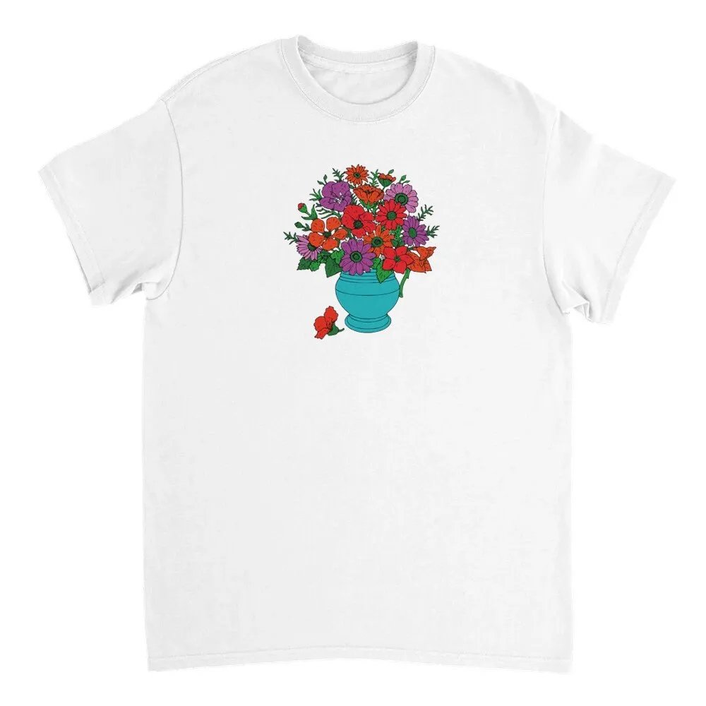 Colorful Vase Heavyweight Crewneck T shirt