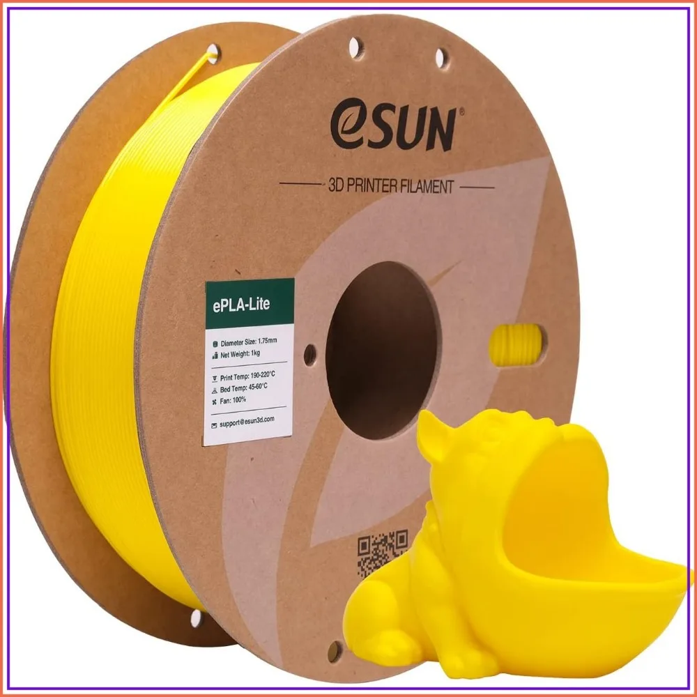 

High Toughness PLA Filament 1.75mm, Dimensional Accuracy +/- 0.03mm, 1KG Cardboard Spool (2.2 LBS) for 3D Printers, Yellow