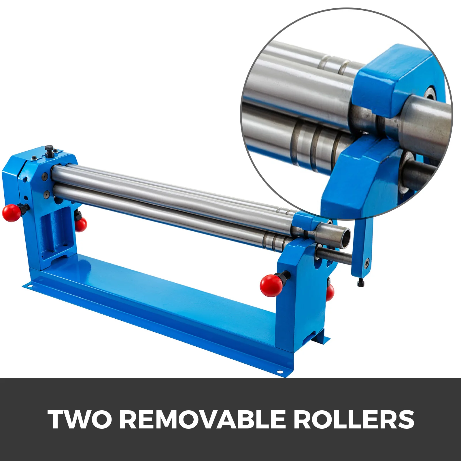 Manual Slip Roller, 24 inch Slip Roll Machine up to 16 Gauge Steel, Sheet Metal Roller Machine with Two Removable Rollers