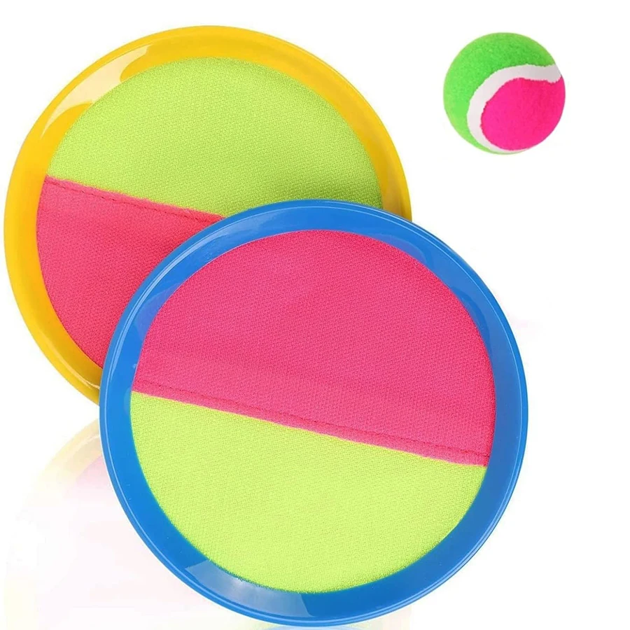 Sticky Rackets with Hard Ball Set Outdoor Toss and Catch Game for Family Backyard Camping Holiday Parties Fun Interactive JXB