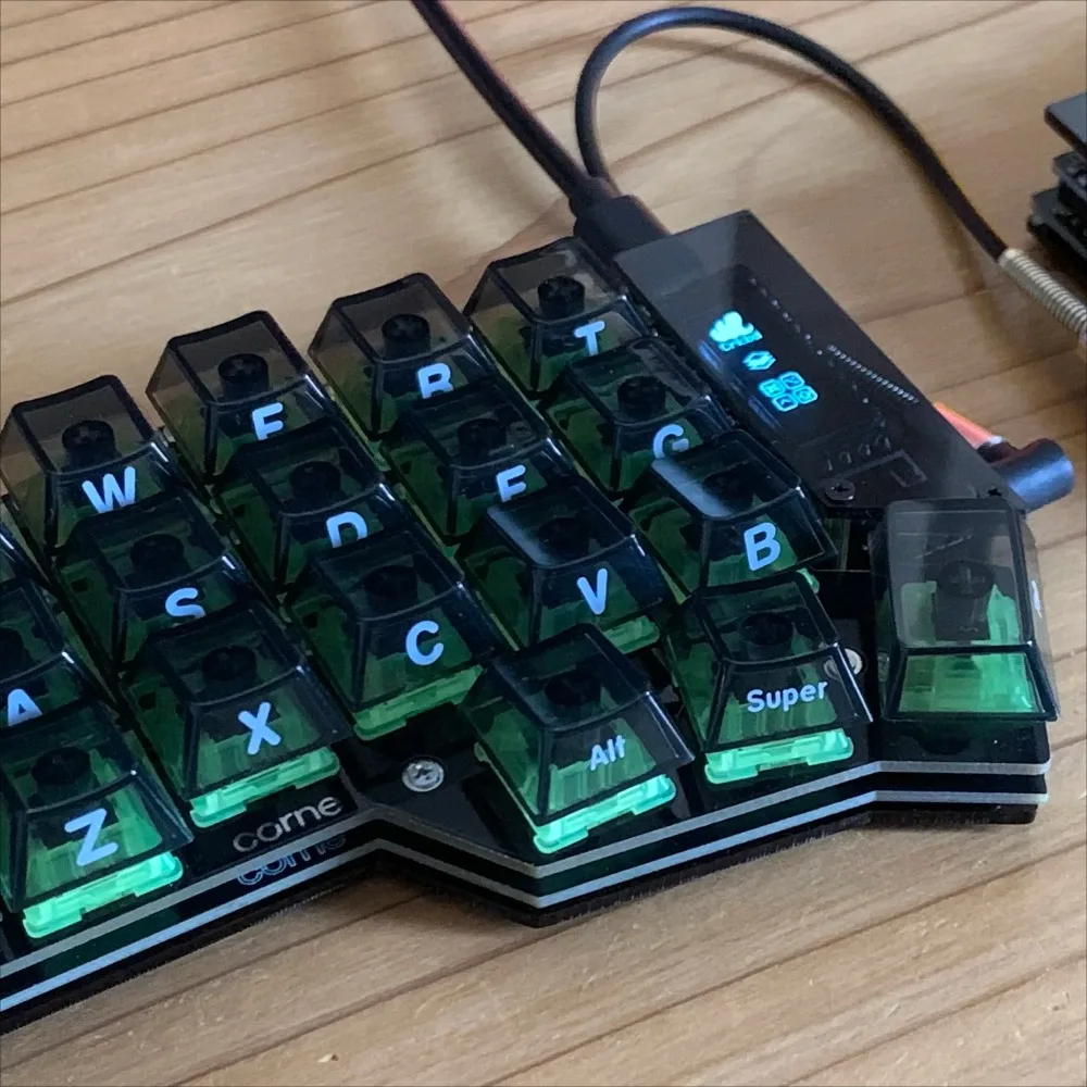 Corne Split Keyboard Sandwich Case for Corne Cherry V3.0.1 DIY FR4 Acrylic Bottom Plate Custom Mechanical Keyboard Accessories
