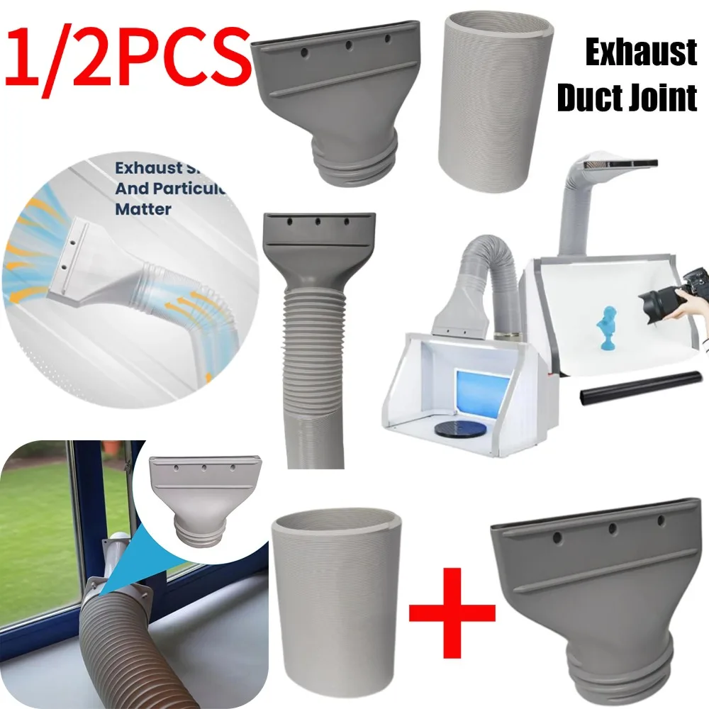 1/2PCS 1.5M Flat Mouth Joint Exhaust Duct Portable Mobile Air Conditioner Window Duct Pipe Connector Exhaust Systems Accessories