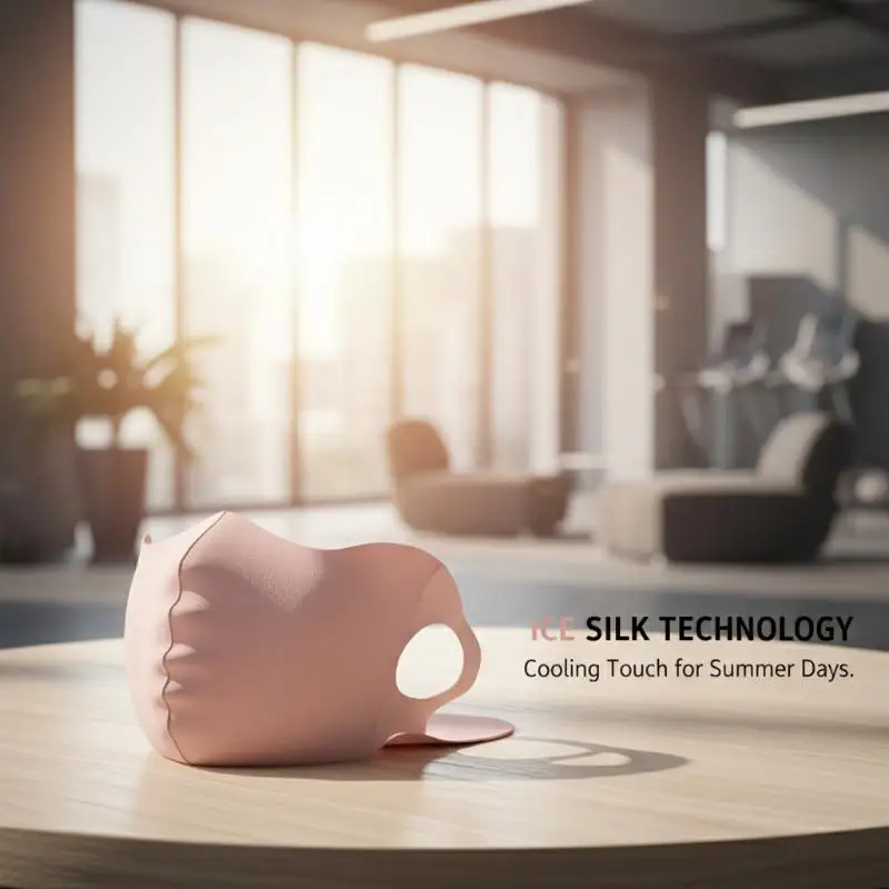 

Маска для лица для занятий спортом на открытом воздухе, с креплением на уши, открытым ртом и носом, дышащая, с защитой от солнца и УФ-излучения, для езды на велосипеде