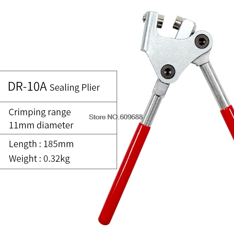 Red Plastic Coated Handle Lead Seal Sealing Pliers Calipers for Seal Water Meter Anti-theft sealing