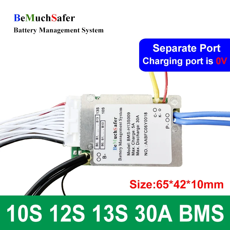 BeMuchSafer 10S 12S 13S 30A Battery BMS 36V 43.2V 48V 43V 10S30A 12S30A 13S30A BMS for DIY E-Bike E-Scooter E-Motorcycle Battery