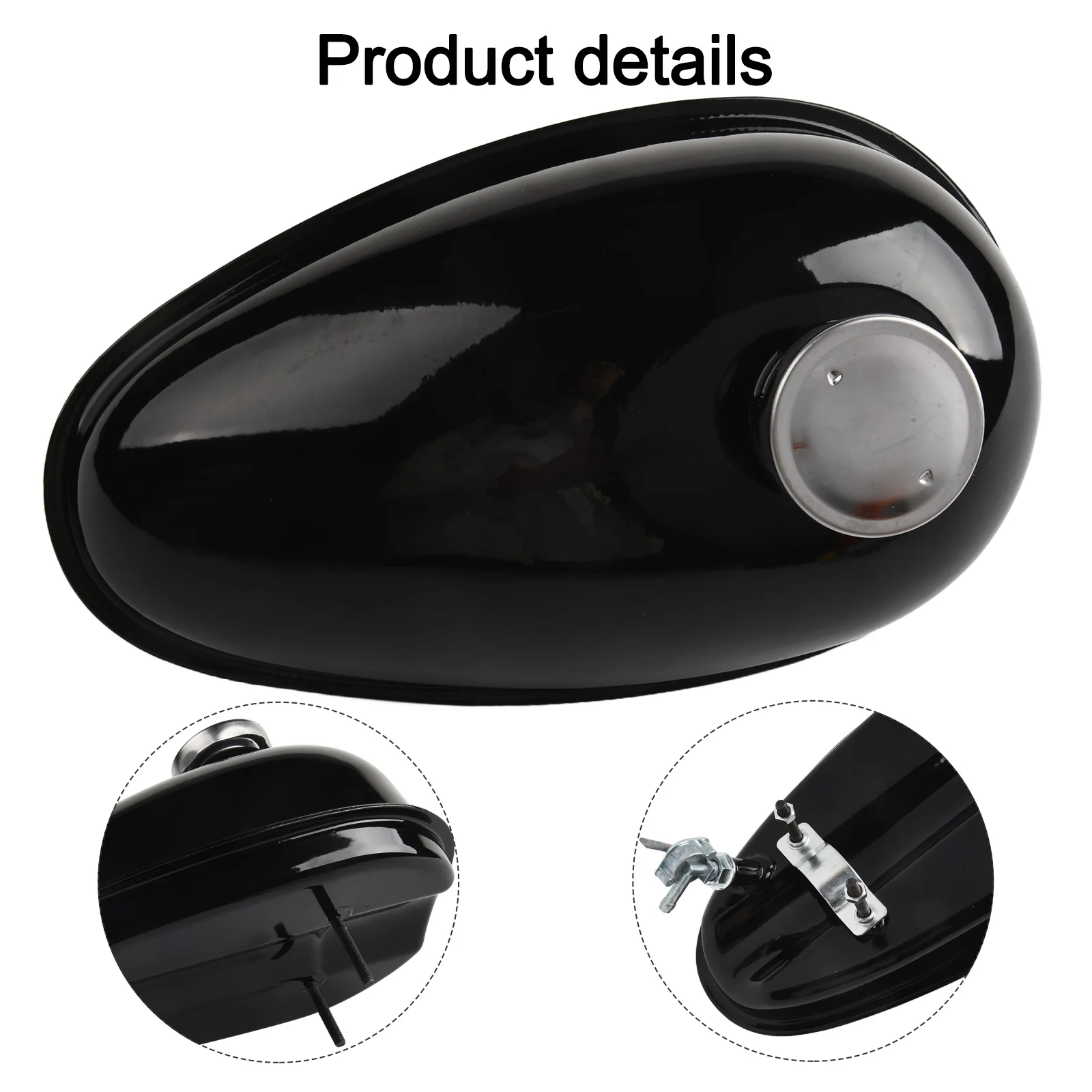 For Motorized Bicycle Bike Motorcycle gas tank Metal Petrol Replacement With Cap Switch 3L New Practical Useful