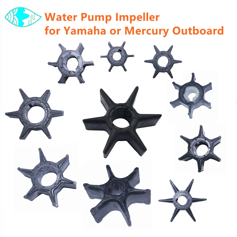 Boat Engine Water Pump Impeller  for Yamaha or Mercury Outboard Motor 2T 2HP-70HP Link Summary and 4T F9.9 F15 F20 F25