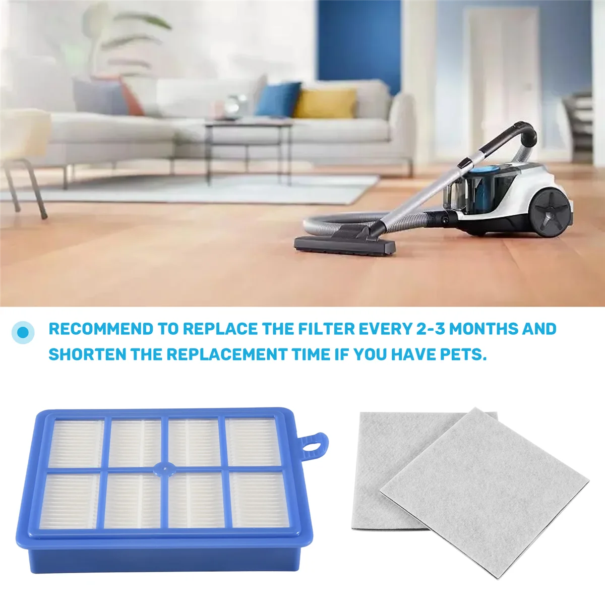 M14K1Pcs فلتر Hepa + 2 قطعة فلتر قطن المحرك لشركة فيليبس إلكترولوكس AEG EFH12W AEF12W FC8031 EL012W FC9080 FC9088