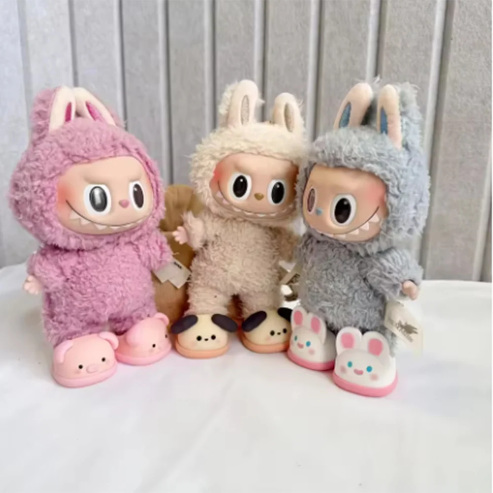 For 15/17cm Labubu Doll Cute Cartoon Animal 4.5cm Slippers Suitable as Replacement Decorative Accessories for Labubu[No Doll]