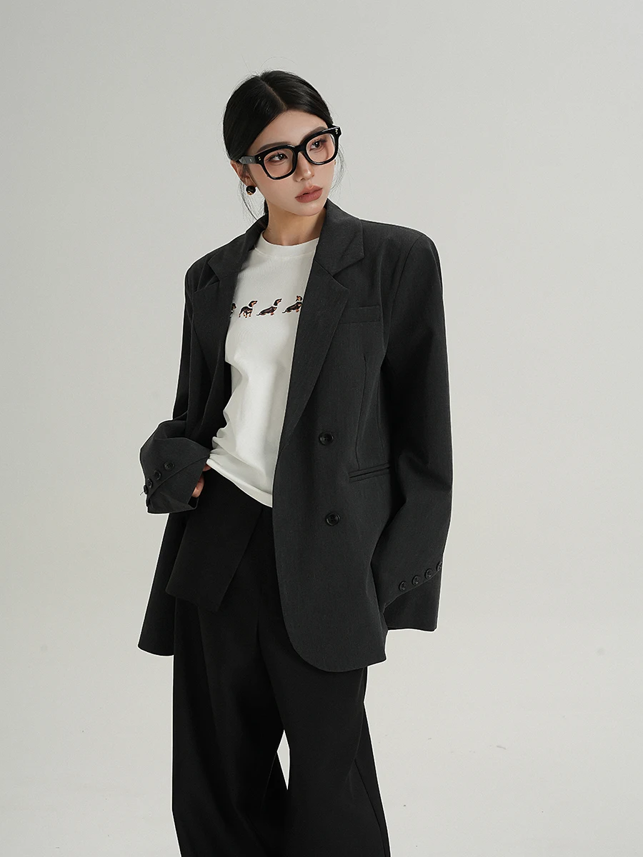 

Новый модный женский деловой пиджак Ele mat Sle Bla с длинным рукавом, стандартный крой, однотонный