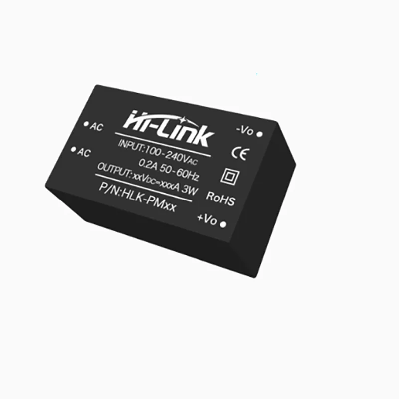 1 шт. модуль питания AC-DC: модуль питания от 220 В до 5 В, 3 В, 9 В, 12 В, 15 В, 24 В: HLK-PM01 ACDC3 Вт, 5 Вт, 10 Вт, изолированный источник питания, регулируемый выход