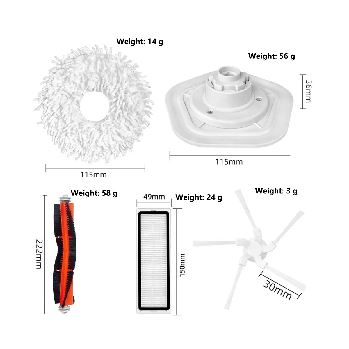 

Для Bot W10 W10Pro аксессуары для пылесоса основная боковая щетка швабры HEPA-фильтр запасные части-HIM
