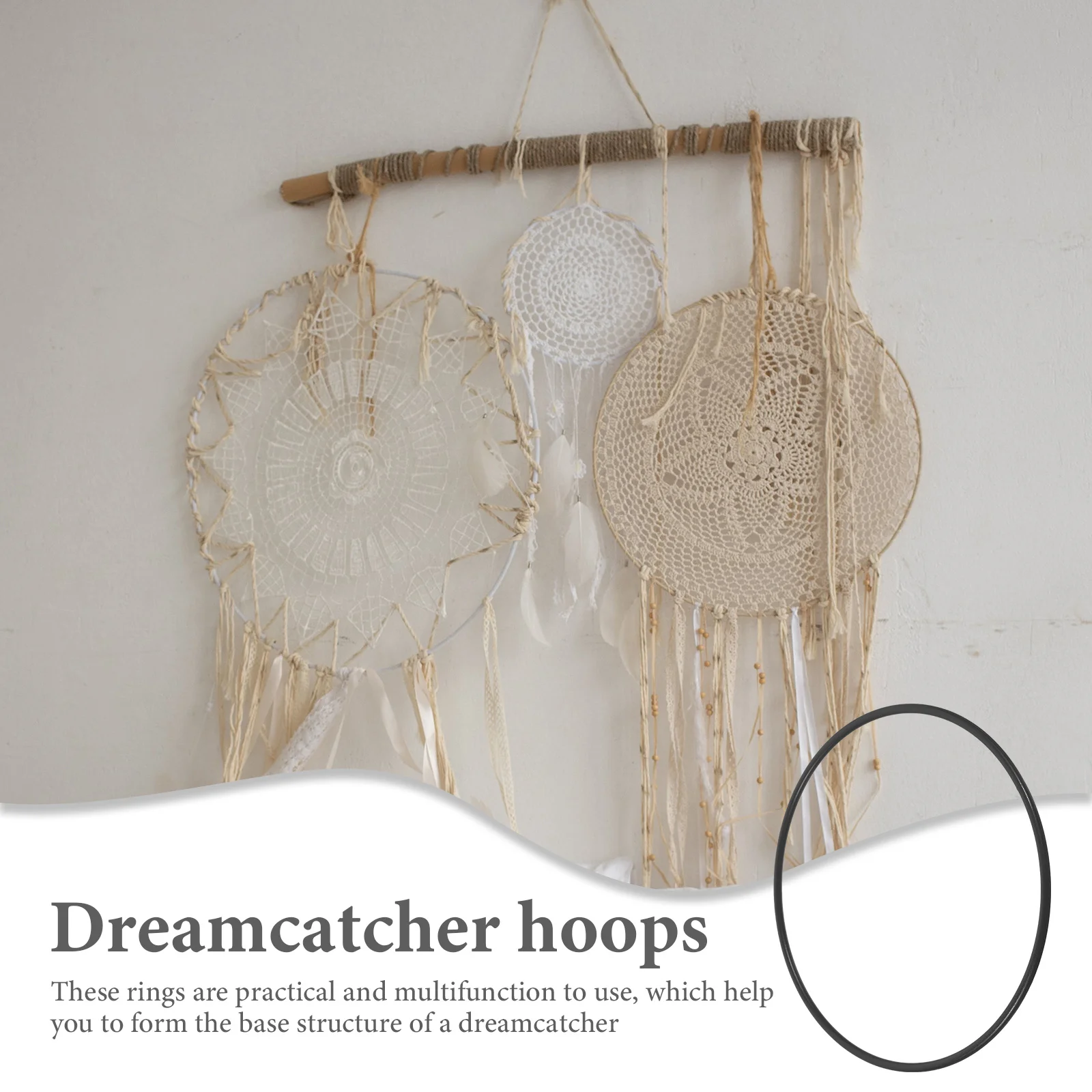 

10Pcs DIY Dream Catcher Iron Rings Wreath Making Hoops Metal Craft Circles for Tassel Garland Plant Hanger Decor