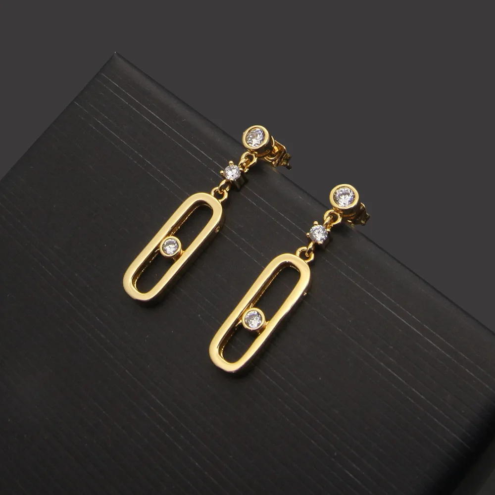 Classic Lucky Beaded Zircon Earrings Fashion Luxury Women Party Earrings For Women 2024 arab hot sale  Jewelry Accessories