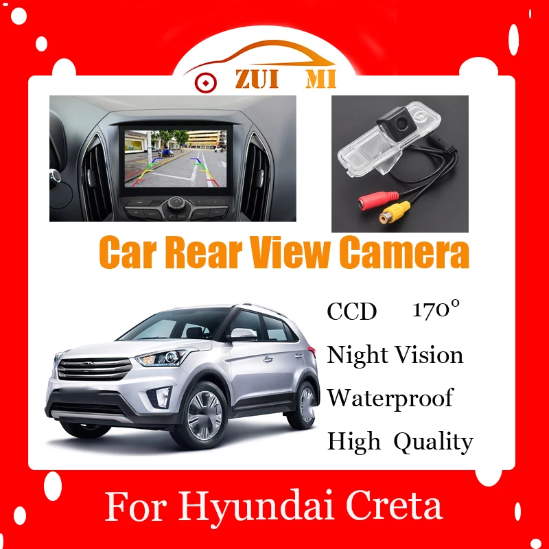 Car Reverse Rear View Camera For Hyundai Creta 2014~2016 Waterproof CCD Full HD Night Vision Backup Parking Camera