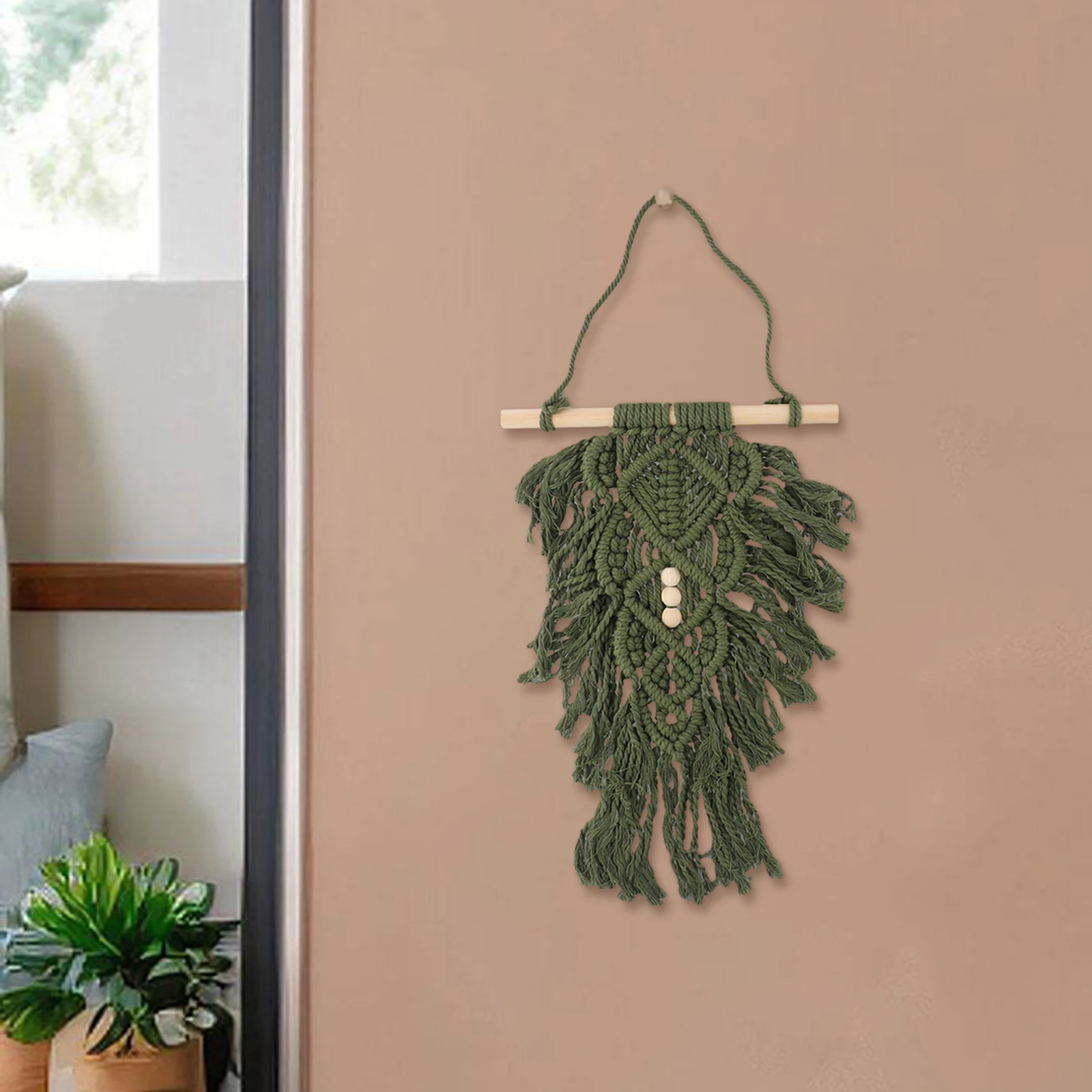 

Home Decor Wall Art Handmade Macrame Tapestry Macrame Leaf Decor Easy Assembly Handwoven High-quality Cotton Rope