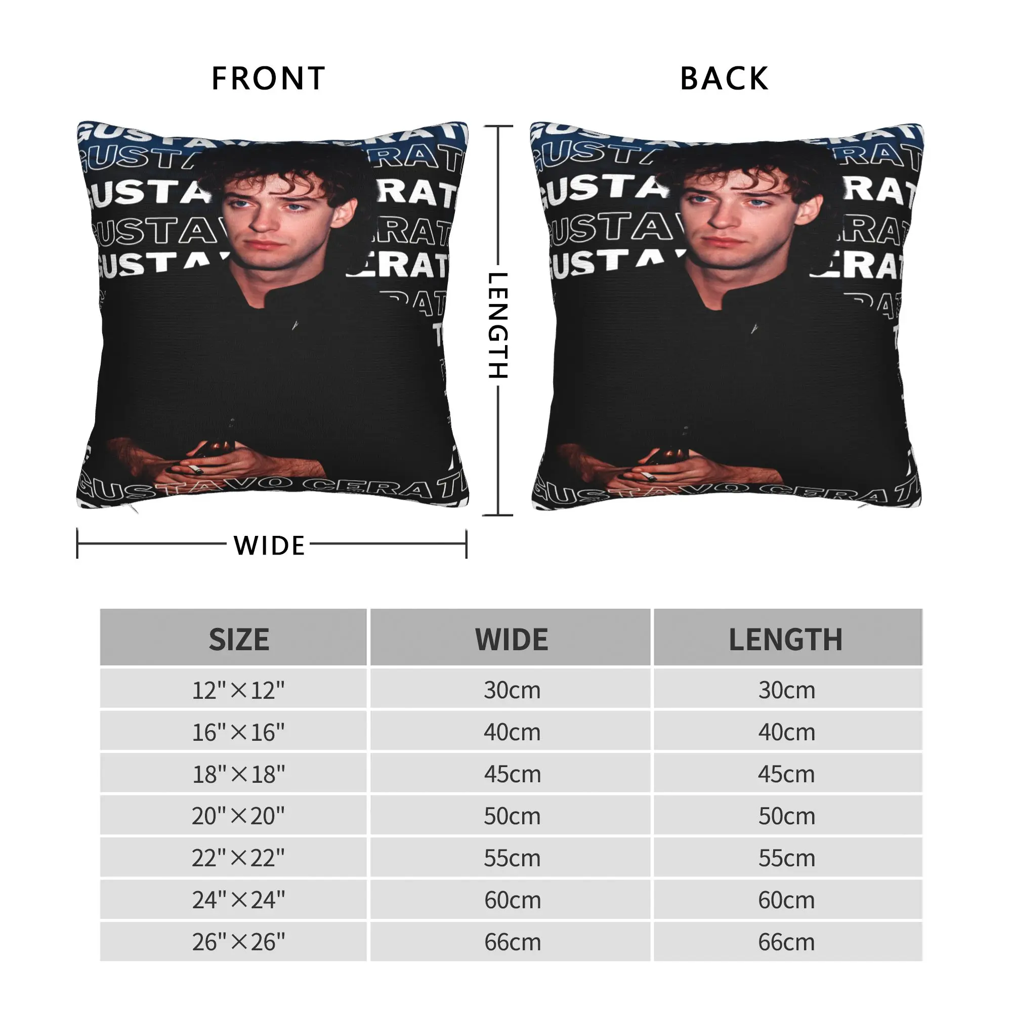 Gustavo Cerati Argentine Singer  Pillow Cover  Fashion Pillow Case For Living Room Chair Print Pillowcases Gift Idea