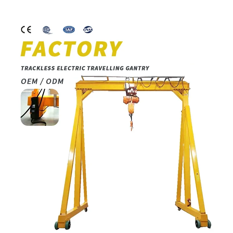 Gantry Rack, Gantry Loader for Machine Shop, Electric Traveling Gantry Crane 2 Ton Customizable