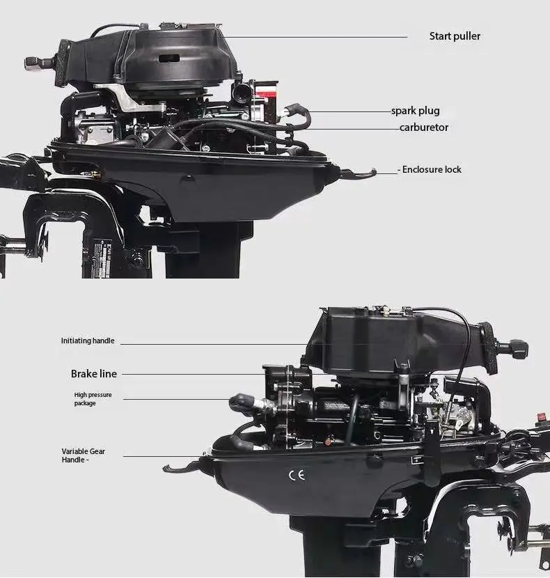 Popular Parsun2-Stroke Outboard Motor 9.8HP Water Cooling Remote Control Outboard Engine