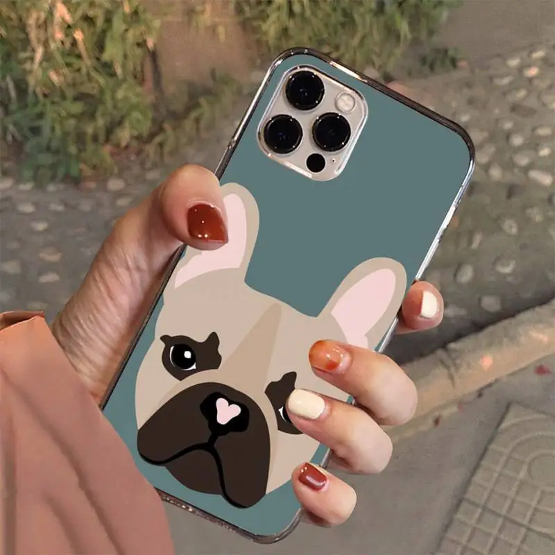 French Bulldog Cartoon Phone Case For Iphone 7 8 Plus X Xr Xs 11 12 13 Se2020 Mini Mobile Iphones 14 Pro Max Case