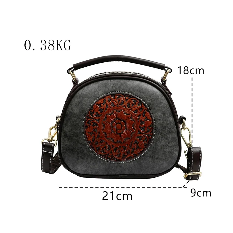 Brand Luxury Leather Handbag Shoulder Crossbody Bag Circular type Messenger Bag Women Daily Purses mobile phone Bagb Brand Sac