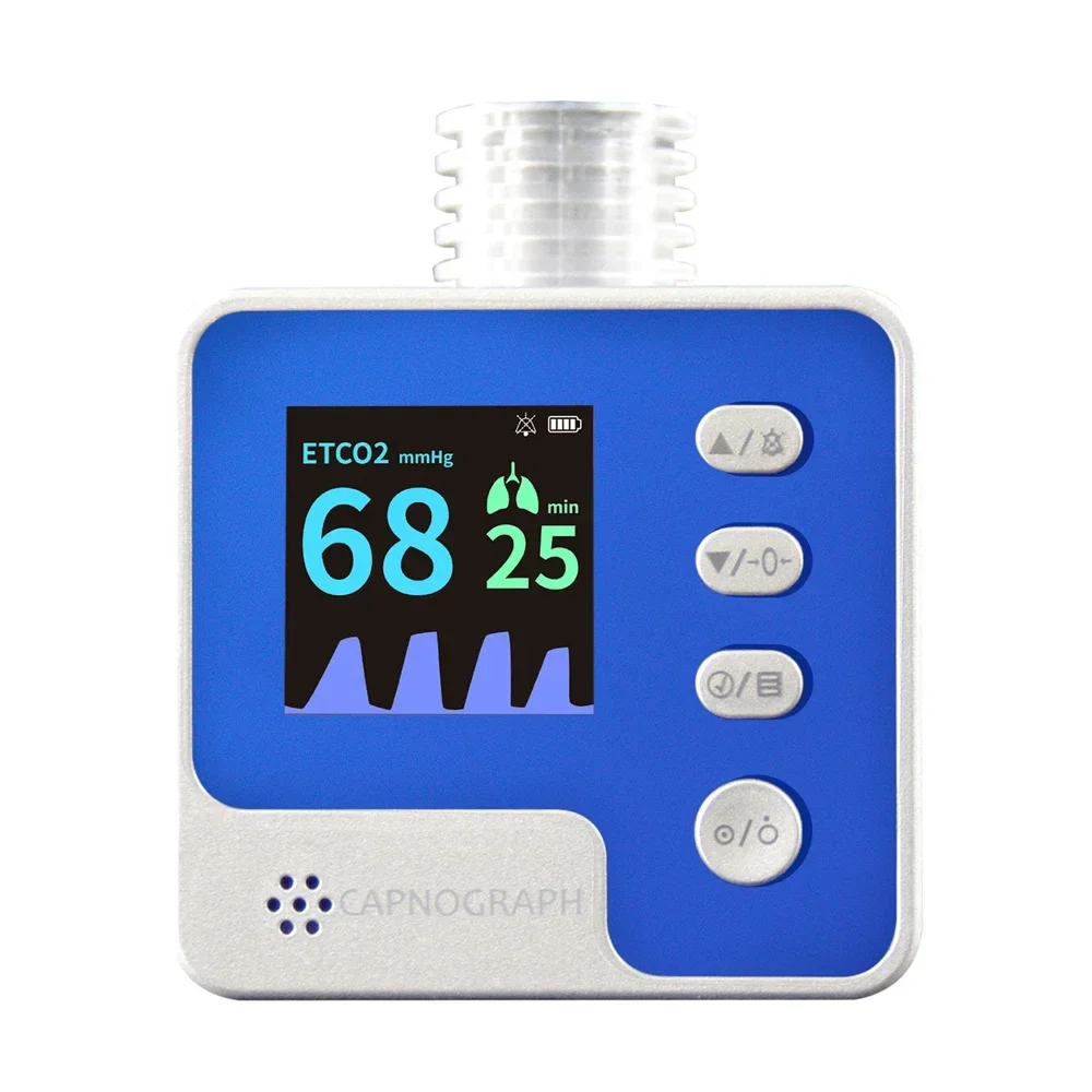 CA10M Portable End-Expiratory Capnograph Monitor Patient’s Respiratory Adapter Breathing Tube Etco2 Monitor