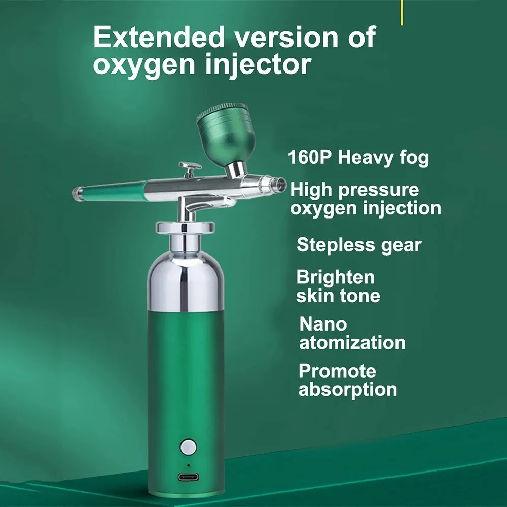 جهاز أوكسجين بخاخ ضباب نانو عدة رذاذ للأظافر وشم الأظافر أداة بندقية تزيين فن التجميل