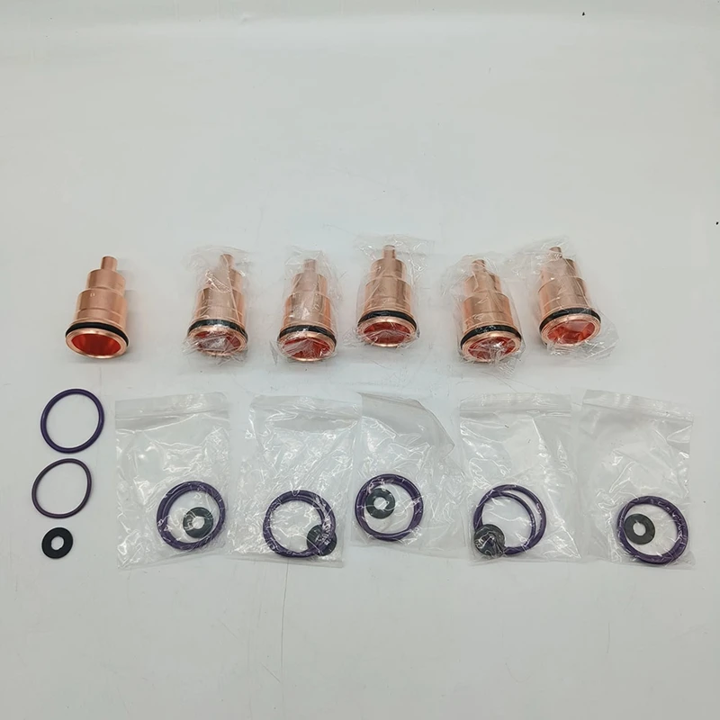 6Set Injector Sleeves For Volvo Trucks Spare Parts Parts Injector Holder Repair Kit 21351717