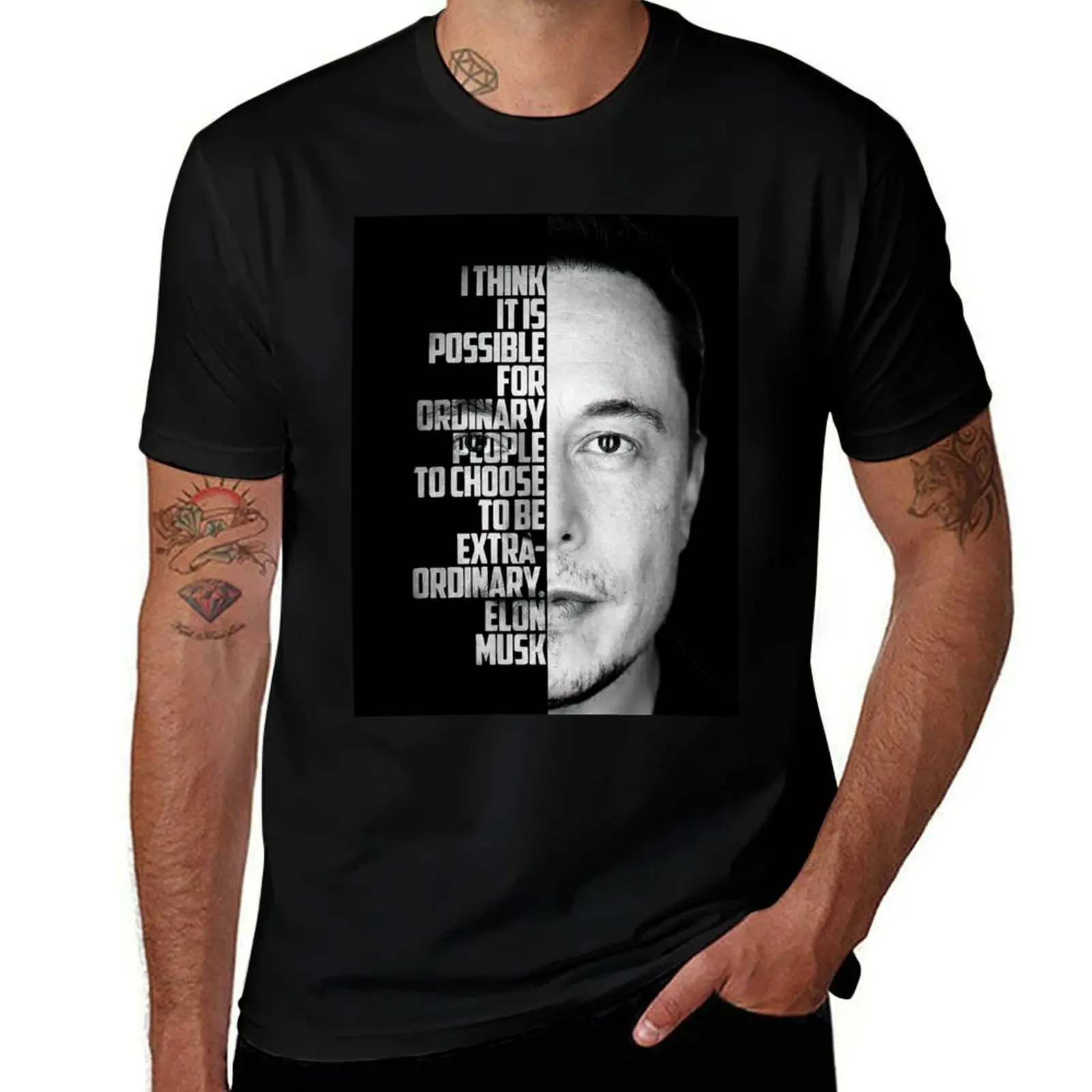 t Musk citação camisa designer camiseta preto e branco homem Elon homem inspirador t camisa simples