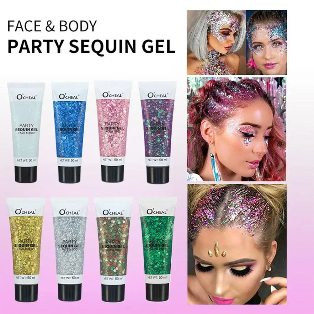 

Тени для век, блестящий гель, крем для лица, волос, тела, ногтей, блестящий гель, сердце, звезда, луна, свободные блестки, праздничные украшения для макияжа