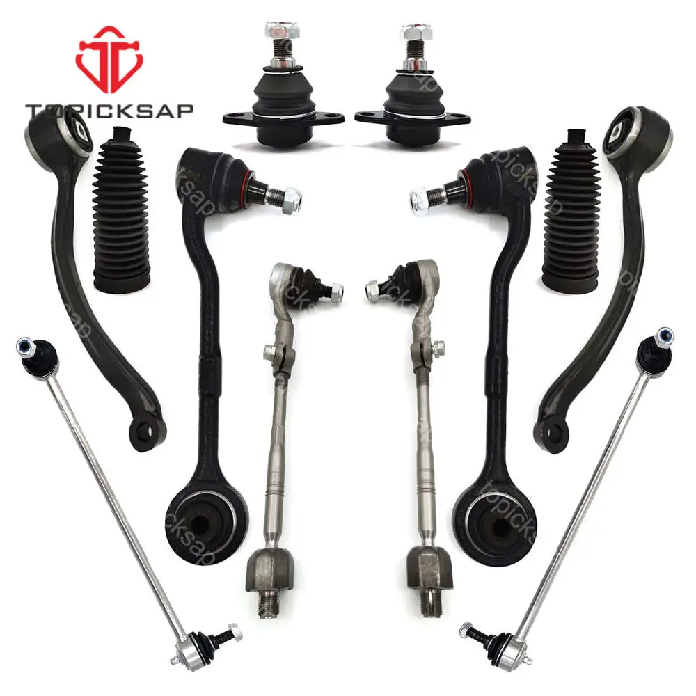 TOPICKSAP 12pcs Front Forward Rearward Control Arm Tie Rod Kits for BMW E90 E91 X1 325xi 328xi xDrive 2006 2007 2008 2009 - 2014