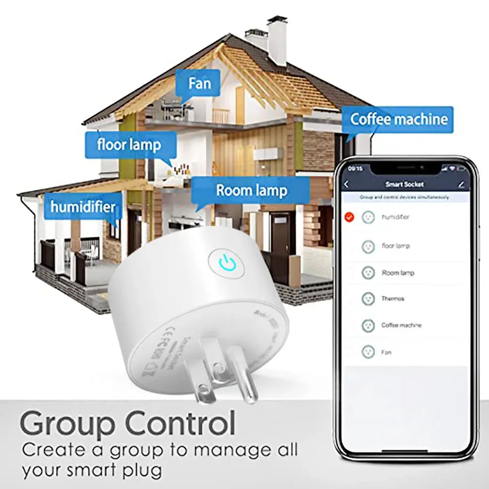 JSPTEC Smart Plug Zigbee WiFi-Buchse US Canada Mexico Peru Japan Timing-Funktion funktioniert mit Alexa Google Home ZIGBEE3.0