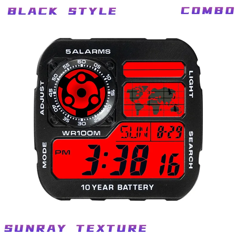 DIY Watch Filter Screen Faceplate Mod Compatable with Casio AE1200 Watch Watch Copper Metal White Black Sunray Style Combo Kit view 4