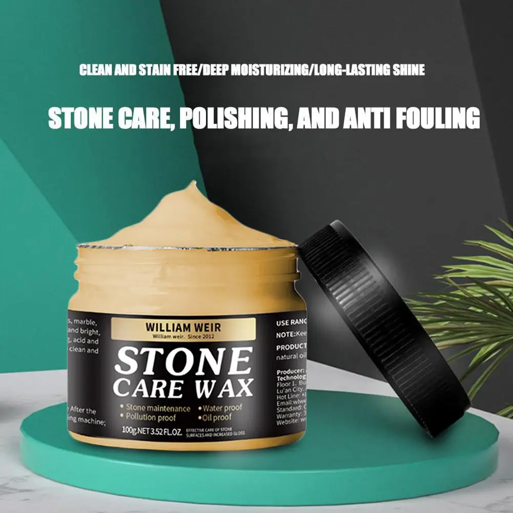 100g Marble Polishing Wax Stone Care Wax Stone Floor Glazing Maintenance Ceramic Tile Wax For Granite Marble Soapstone Quar Z9T3