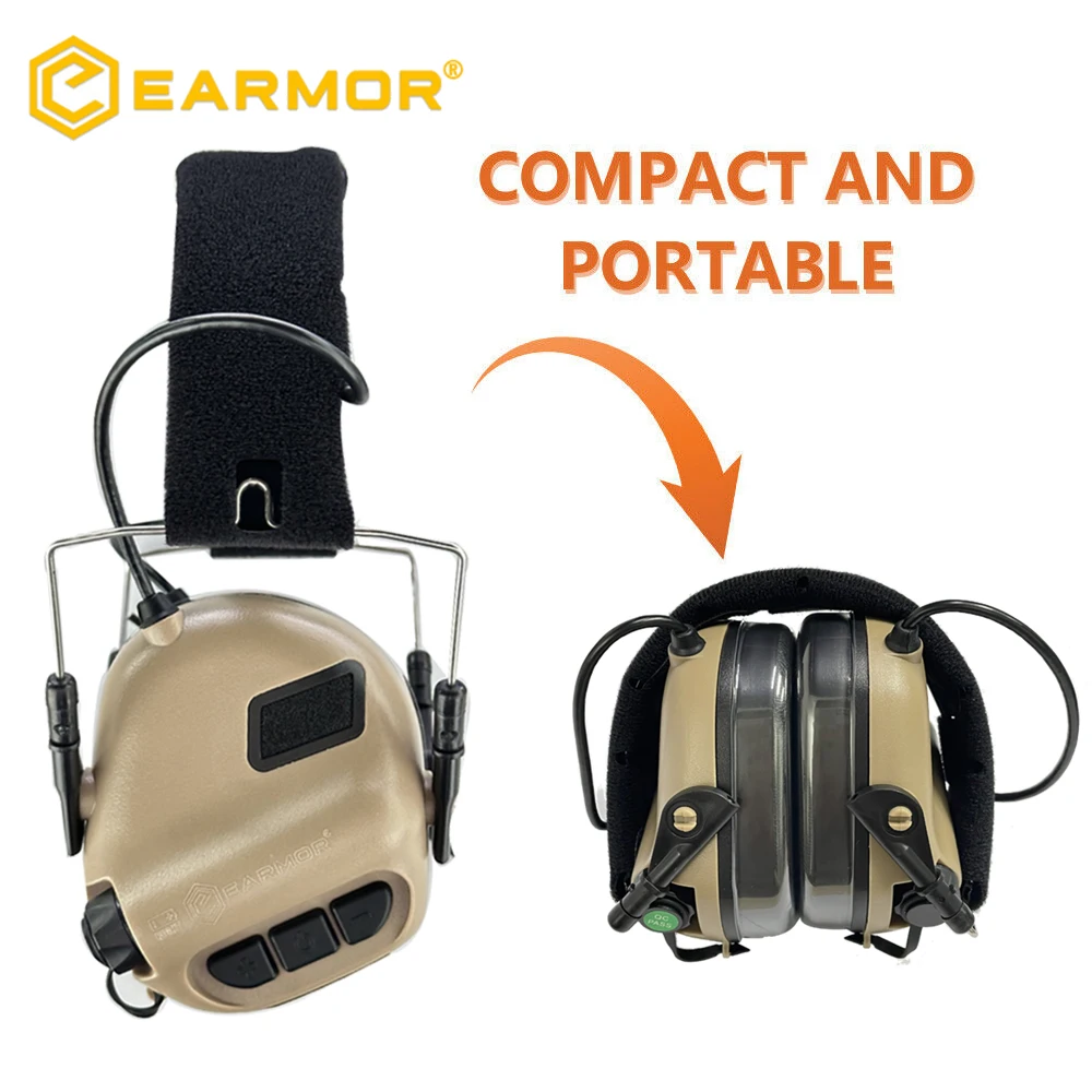 Imagem -03 - Earmor M31 Mod4 Tactical Shooting Headconjunto Cancelamento de Ruído Tactical Headset Proteção Auditiva Nrr 22db