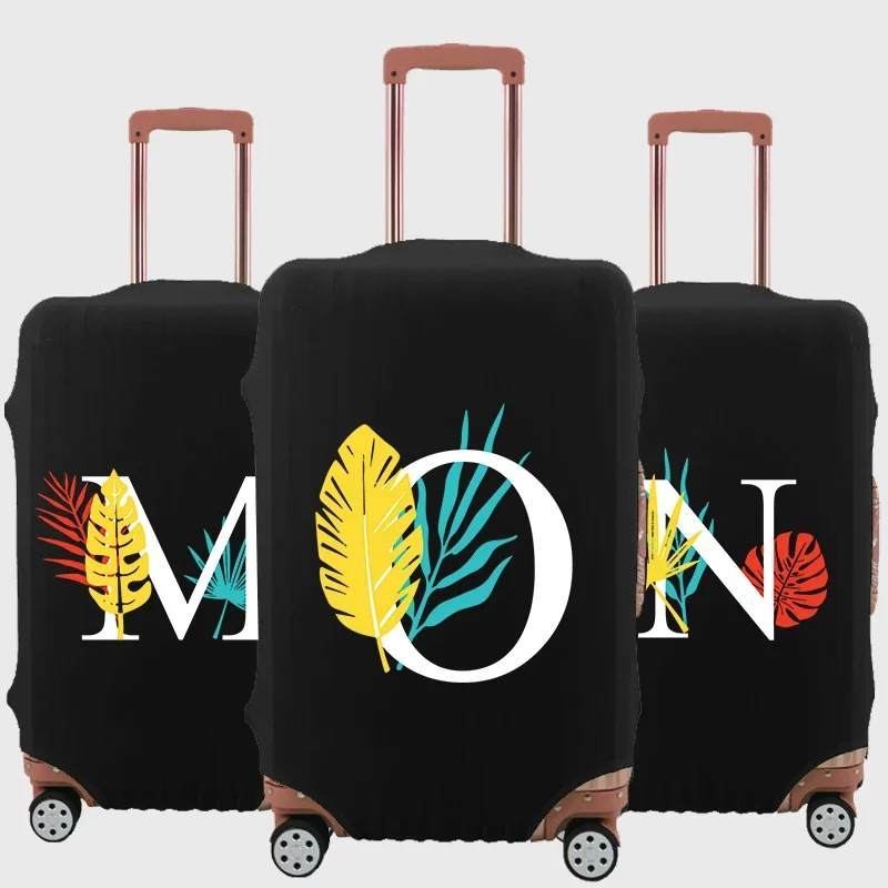 Luggage Protective Cover for 18-28 Inch Colorful 26 Letter Serie Pattern Suitcase Elastic Dust Bags Case Travel Accessories