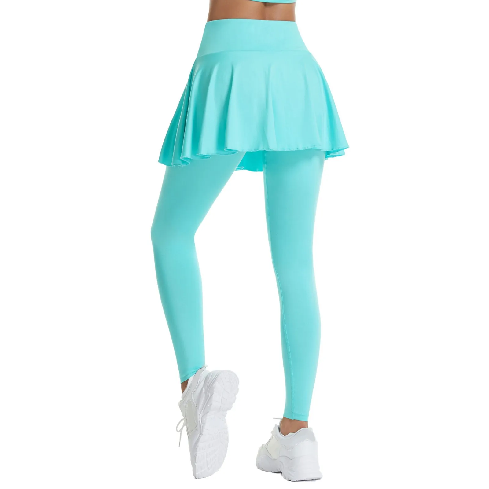 Women Sports Tennis Skirts Badminton Golf Wear Skort Fitness Yoga Leggings With Skirt Workout Running Pants Fashion Tights